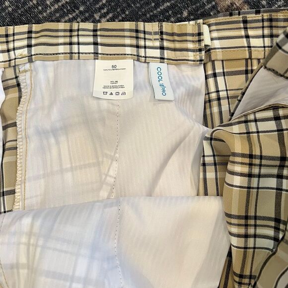 Haggar tan plaid shorts Big and Tall stretch shorts - Picture 5 of 7